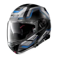 CASQUE NOLAN N100-5 UPWIND N-COM 060 NOIR MAT-GRIS-BLEU. "Original"