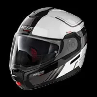 Casque NOLAN N90-3 VOYAGER N-COM 017 BLANC METAL-GRIS. "Original"