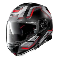 CASQUE NOLAN N100-5 UPWIND N-COM 058 NOIR MAT-GRIS-ROUGE. "ORIGINAL"