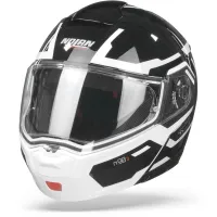 Casque NOLAN N90-3 driller n-com 024 BLANC METAL-GRIS-NOIR. "Original"