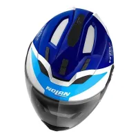 CASQUE NOLAN N70-2 GT GLARING N-COM 050 BLANC METAL-BLEU-ROUGE. "Original"