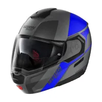 casque nolan N90-3 WILKO N-COM 027 GRIS MAT-BLEU. "Original" 