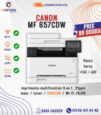 IMPRIMANTE LASER COULEUR 4in1 CANON MF657CDW 21PPM WIFI RJ45 RV + ADF+ FAX