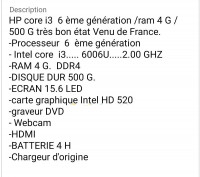 laptop-pc-portable-hp-i3-الجيل-السادس-sidi-okba-biskra-algerie