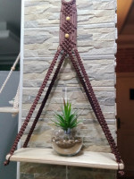 jardinage-porte-pot-en-macrame-et-bois-rouge-khraissia-alger-algerie