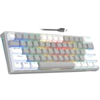 CLAVIER MAGMA FIORA 60% GREY-WHITE F61G BLUE SWITCH 3 BLUETOOTH 2.4G WIRELESS RGB