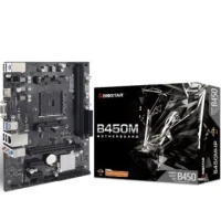 BIOSTAR B450M MOTHERBOARD - AM4 DDR4 3200 OC - AMD B450 - USB 3.2 - MICRO ATX - 2 MÉMOIRE SLOT -