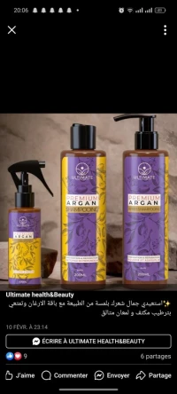 Shampooing et après shampooing a l'huile d'argan 
