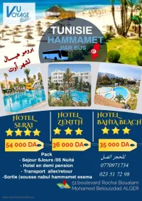 promoooooo tunisie hammamet par bus 