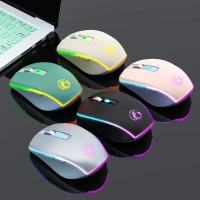 Souris Sans Fil Rechargeable USB Type-C RGB Silencieuse à 6 touches 2.4G
