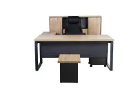 ENSEMBLE DE BUREAU PDG MDF ACAJOU