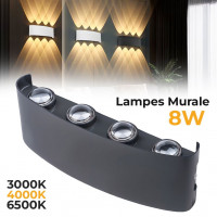 eclairage-exterieur-applique-murale-etanche-led-8w-lumiere-blanc-chaud-6500k-مصباح-جداري-blida-algerie