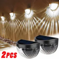 Pack 2 Lampes Solaires pour Clôture  Éclairage Extérieur Étanche IP65