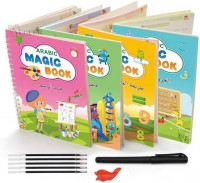 produits-pour-bebe-طقم-4-كتب-لتعليم-الأطفال-كتابة-الحروف-الأرقام-العمليات-الحسابية-الرسم-magic-book-blida-algerie