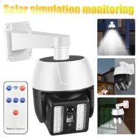 Lampes Solaires مصباح خارجي يعمل بالطاقة الشمسية مزود بمستشعر للحركة على شكل كاميرا v4