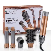 ENZO PROFESSIONNAL 4EN1 FLEX STYLE MULTIFONCTIONS (BROSSE SOUFFLANTE, SECHOIR, 2 BOUCLEURS) EN-4131