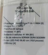 Laptop HP i3-11g sous emballage