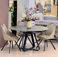 TABLE EXTENSIBLE AVEC 4 CHAISES