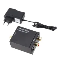 Convertisseur Adaptateur Audio analogique 2 x RCA vers numérique Digital Toslink fibre optique