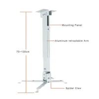 Support Plafond et murale DATASHOW Projecteur universel ajustable 70-120cm/100-180cm en aluminium