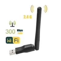 Adaptateur Clé Dongle USB WIFI sans fil 300mbps antenne 2dbi pour PC Démo Laptop DVR
