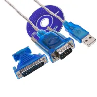 Câble Adaptateur convertisseur Série USB 2.0 vers RS232 (DB9) 9 Broches + DB25 25 Broches