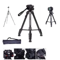 Trépied professionnel Portable yunteng VCT-668 avec tête de trépied pour Caméra MAX:146cm