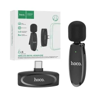 Microphone cravate Lavalier sans-fil HOCO L15 avec récepteur prise Type-C