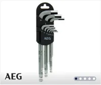 AEG - Jeu De 9 Clés Mâles / Allen à tête sphérique (1.5-10mm)