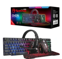 Clavier+Souris+Casque+Tapis-Souris MARVO SCORPION CM370 P 4IN1