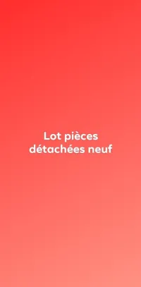Lot pièces détachées neuf