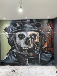 رسم جدريات المحلات التجارية و المنازل  وتيينهتdessin mural artistique 