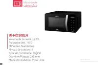 MICRO-ONDES IRIS 20L EL NOIR DIGITAL