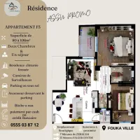 Vente Appartement F3 Tipaza Fouka