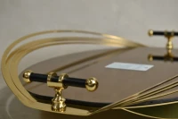 PLATEAU OVAL DORE 45*34 cm