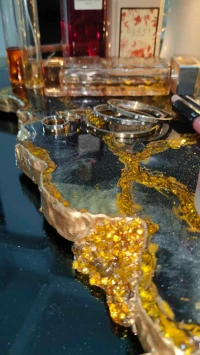 Plateau de vanité d'agate luxurieux