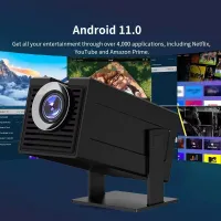 Video projecteur Datashow P50 mini 4000 lumens Android 11 WIFI bleutooth Miracast HDMI