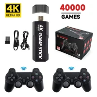 Console Game Stick X2 PLUS New Retro 4K 64GB + 30000 GAMES
