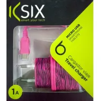 CHARGEUR KSIX USB 5V-1A - CABLE MICRO-USB 1M