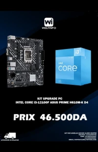 KIT UPGRADE PC CORE INTEL CORE I3-12100F ASUS PRIME H610M-K D4