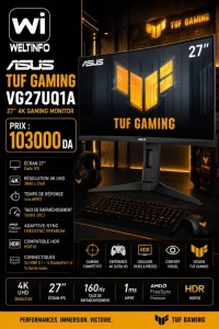 شاشات-ecran-asus27led-tuf-4k-ips-160-hz-vg27uq1a-الجزائر-وسط