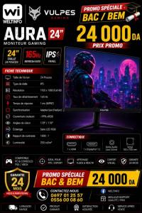 شاشات-moniteur-gaming-vulpes-aura-24-pouces-165-hz-full-hd-ips-noir-الجزائر-وسط