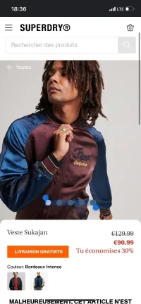 Veste superdry 