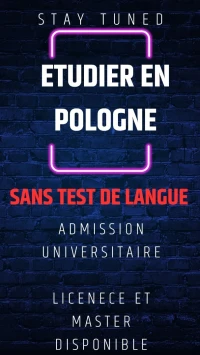 الدراسة في بولندا ETUDIER EN POLOGNE  SANS TEST DE LA LANGUE 