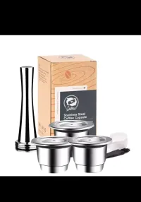 Capsules de café Nespresso réutilisable 1capsule 1500da.  / Pack 4200das, tasse en inox ìCafilas