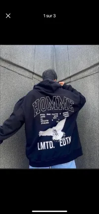 Hoodie boohoo man black Sweat boohoo man noir 