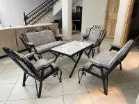 Salon de jardin de luxe en fer forgé 
