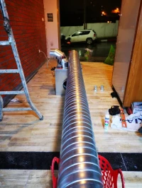 travaux de gaine d'aération cheminée extraction 