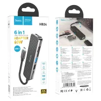 Hoco Type-C hub   HB24 Easy display  HDMI / USB3.0 / USB2.0 / SD / TF / PD