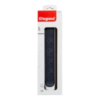 Rallonge multiprise rotative avec 5 prises de courant Surface et interrupteur à câbler  noir 